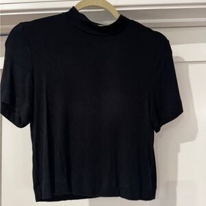 Aritzia Black Ribbed Turtleneck